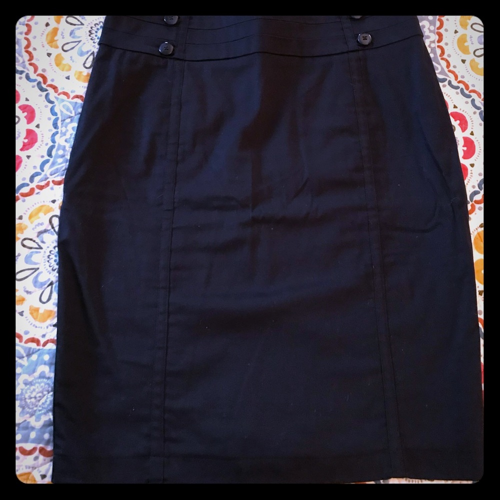 Navy blue pencil skirt